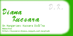 diana kucsara business card